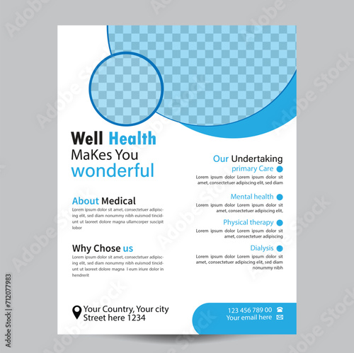Medical Business Flyer Layout, Professional health care and medical roll up design, printing, Vector Design, Medical Flyer Designee for business Medical Poster Designee. Medical Flyer Designe
