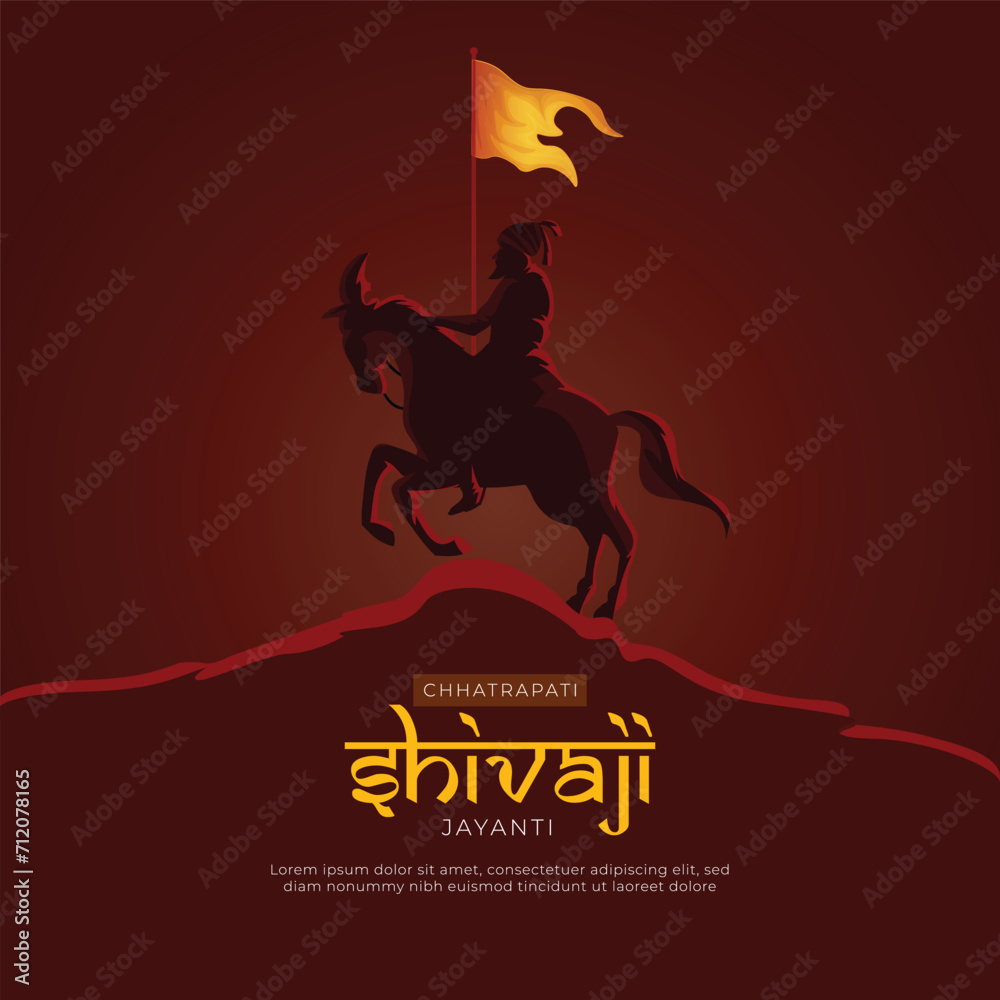 Happy Chhatrapati Shivaji Maharaj Jayanti Greeting Card and Post Design ...