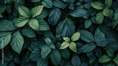 Green leaves pattern background  Natural background and wallpaper