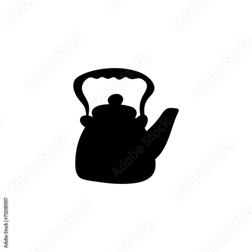 Ceramic teapot and kettle silhouette