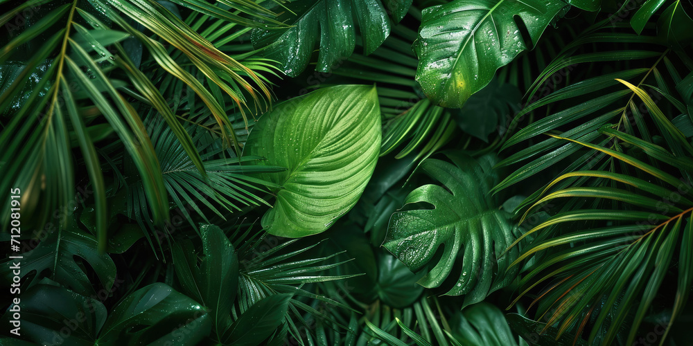 Nature leaves, green tropical forest, background concept Nature leaves, green tropical forest, background concept