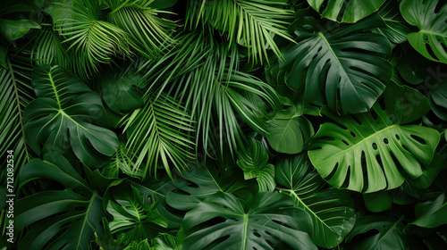 Wallpaper Mural Nature leaves, green tropical forest, background concept Torontodigital.ca