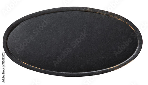 Black old paper sticker texture isolated on transparent backgorund