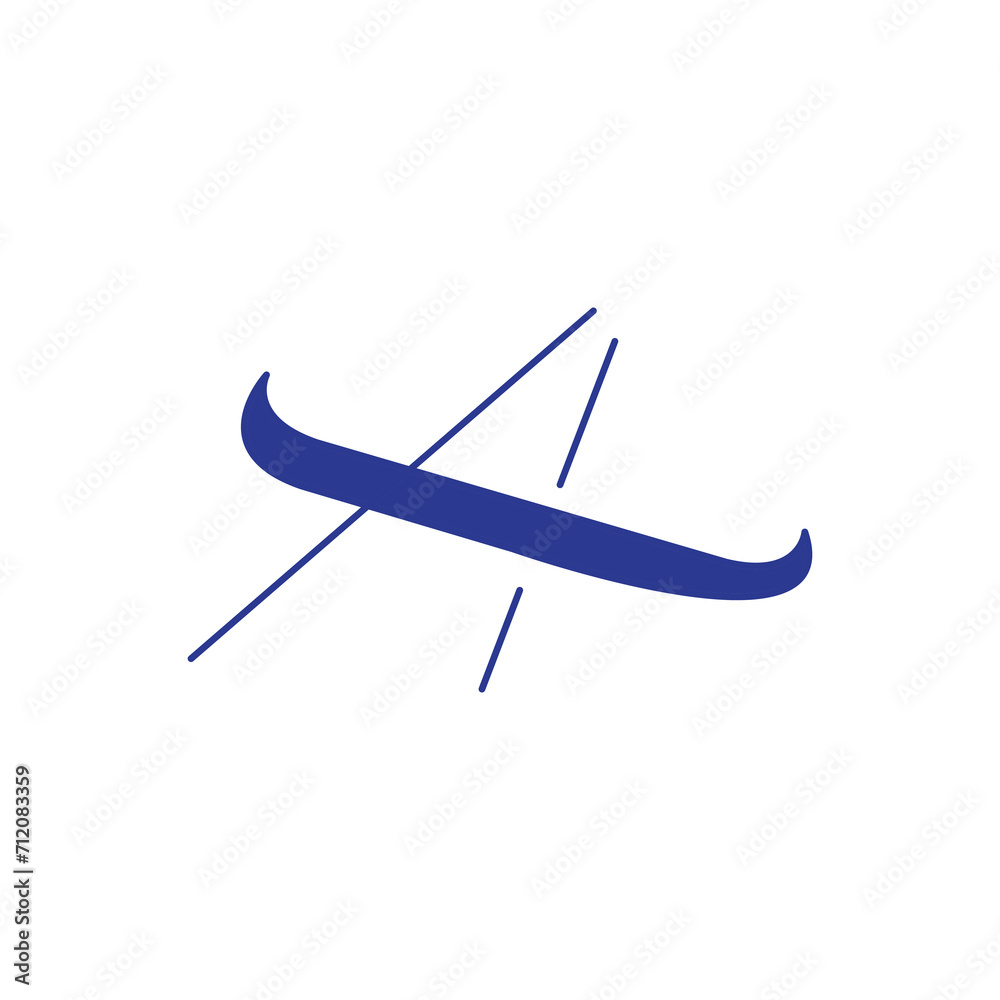 ski board icon logo vector image