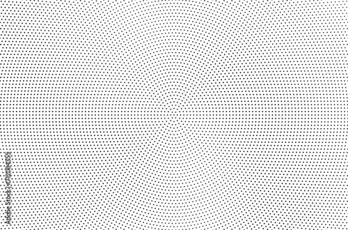 Halftone vector background. Monochrome halftone pattern. Abstract geometric dots background. Pop Art comic gradient black white texture. Design for presentation banner, poster, flyer, business card. 