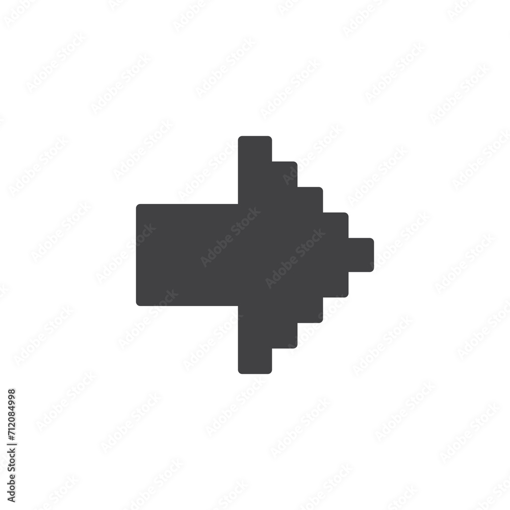 Pixel style arrow vector icon Pixel style arrow vector icon