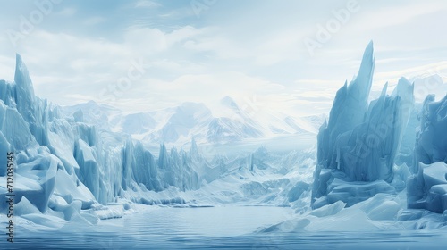 cold glacier ice background illustration snow melt, climate arctic, antarctic environment cold glacier ice background © vectorwin