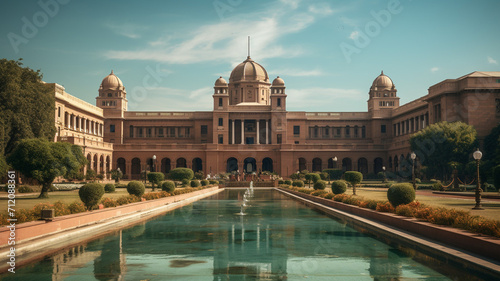 A colonial style government historic building in New Delhi