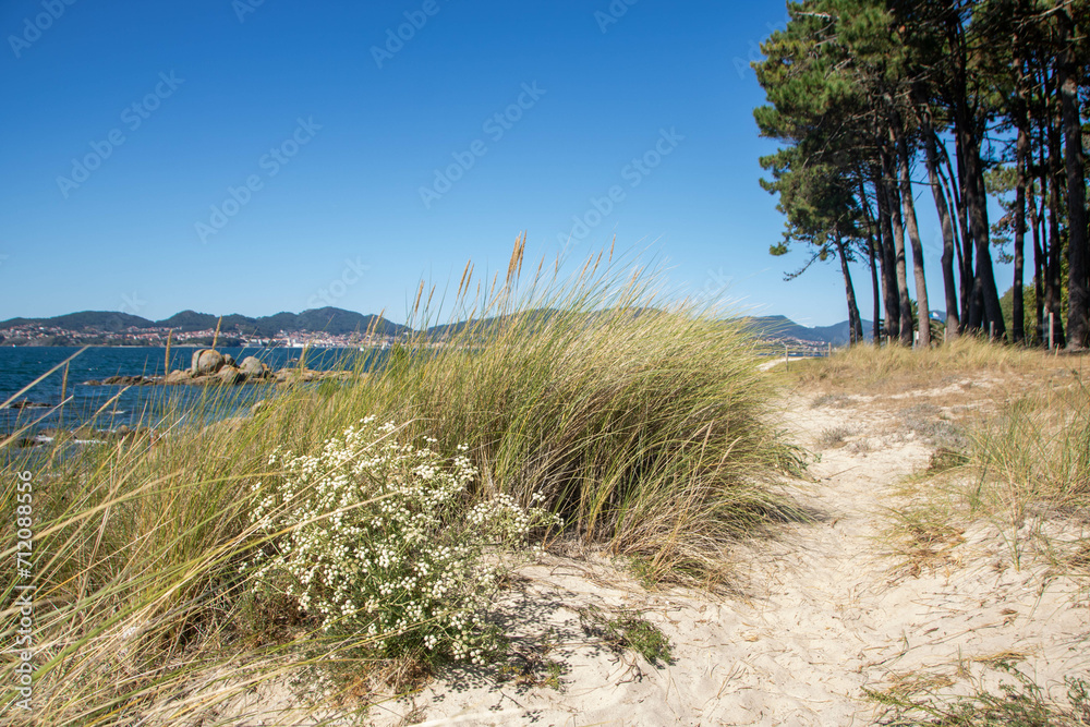 Samil beach at Vigo in Galicia