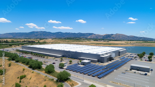 A large solar-powered data center in Silicon Valley © BornHappy