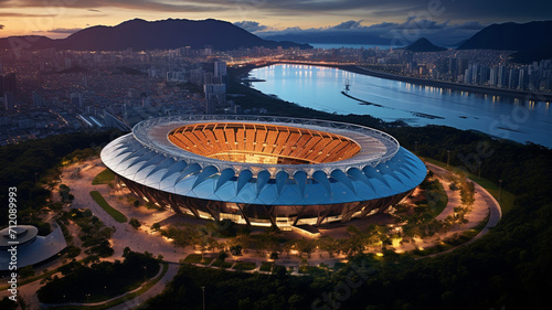 A beautiful state of the art sports stadium in Rio de Janeiro