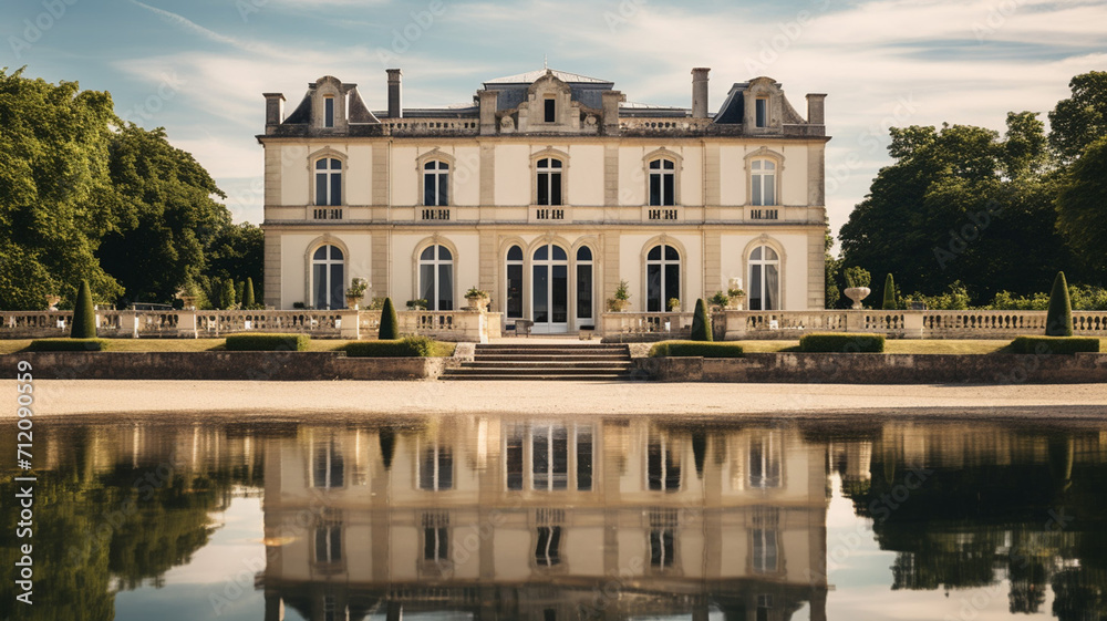 An elegant French chateau-inspired winery in Bordeaux