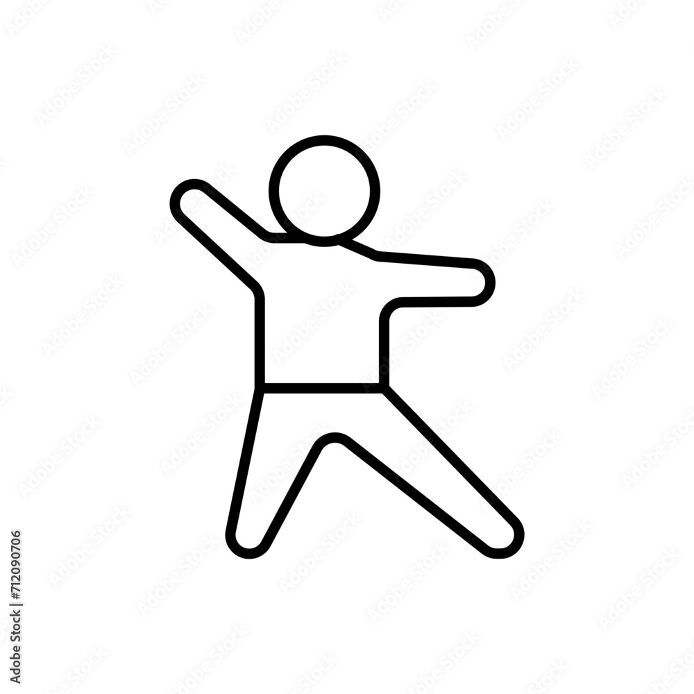 Martial art pose outline icons, minimalist vector illustration ,simple transparent graphic element .Isolated on white background Martial art pose outline icons, minimalist vector illustration ,simple transparent graphic element .Isolated on white background
