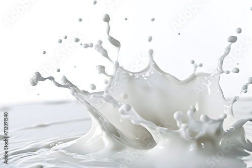 milk splash studio shot on white background