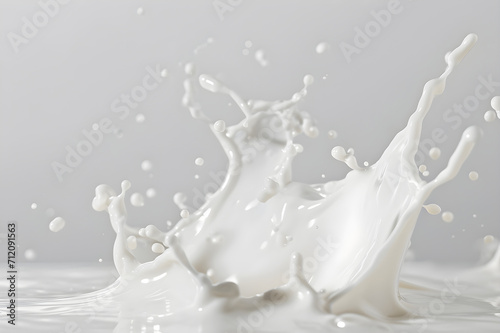 milk splash studio shot on grey background