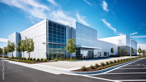Fotografia Silicon Valley Data Center A large modern industry building