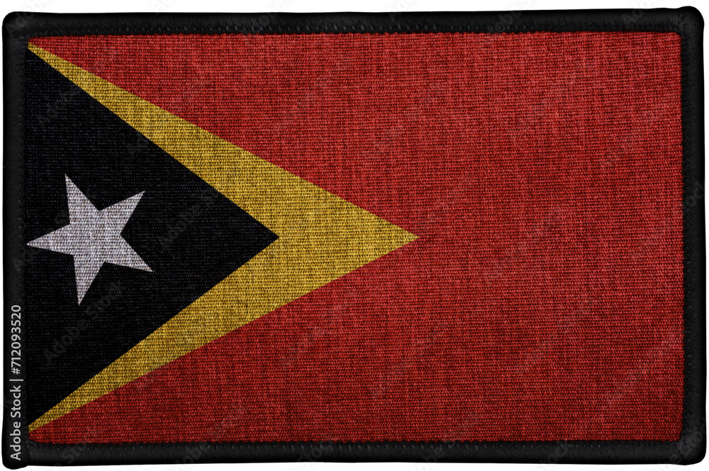 embroidered country flag sewn patch of  EAST TIMOR