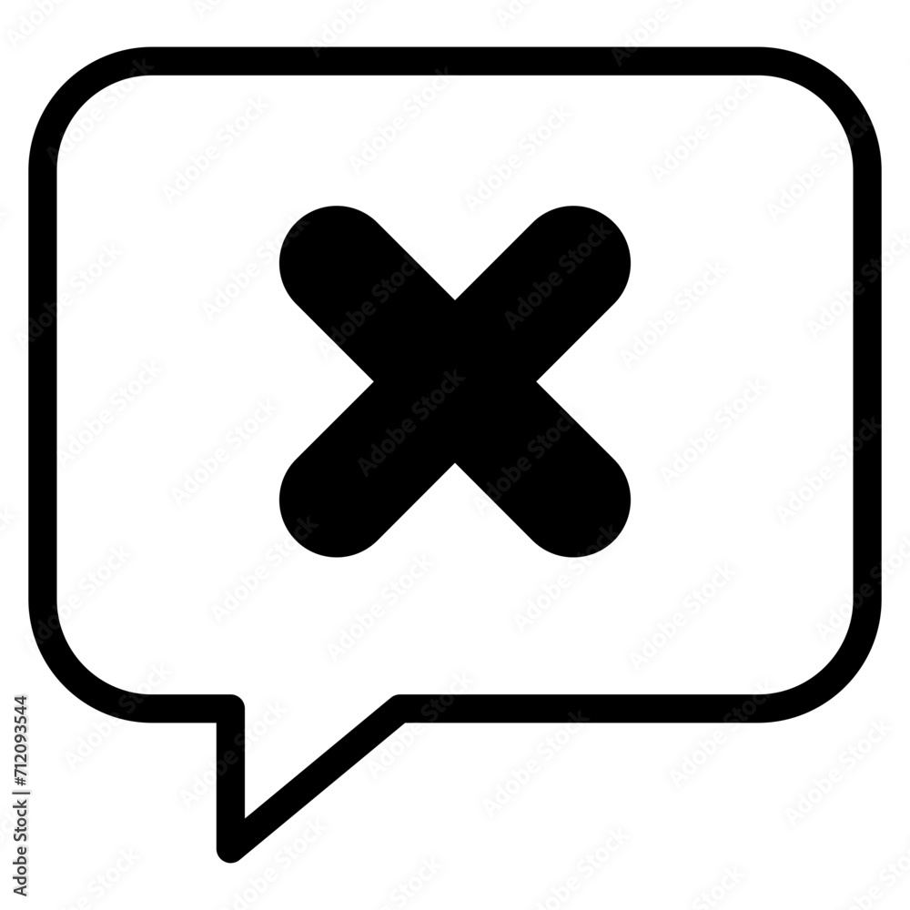 Obraz premium Rejection Speech Bubble icon