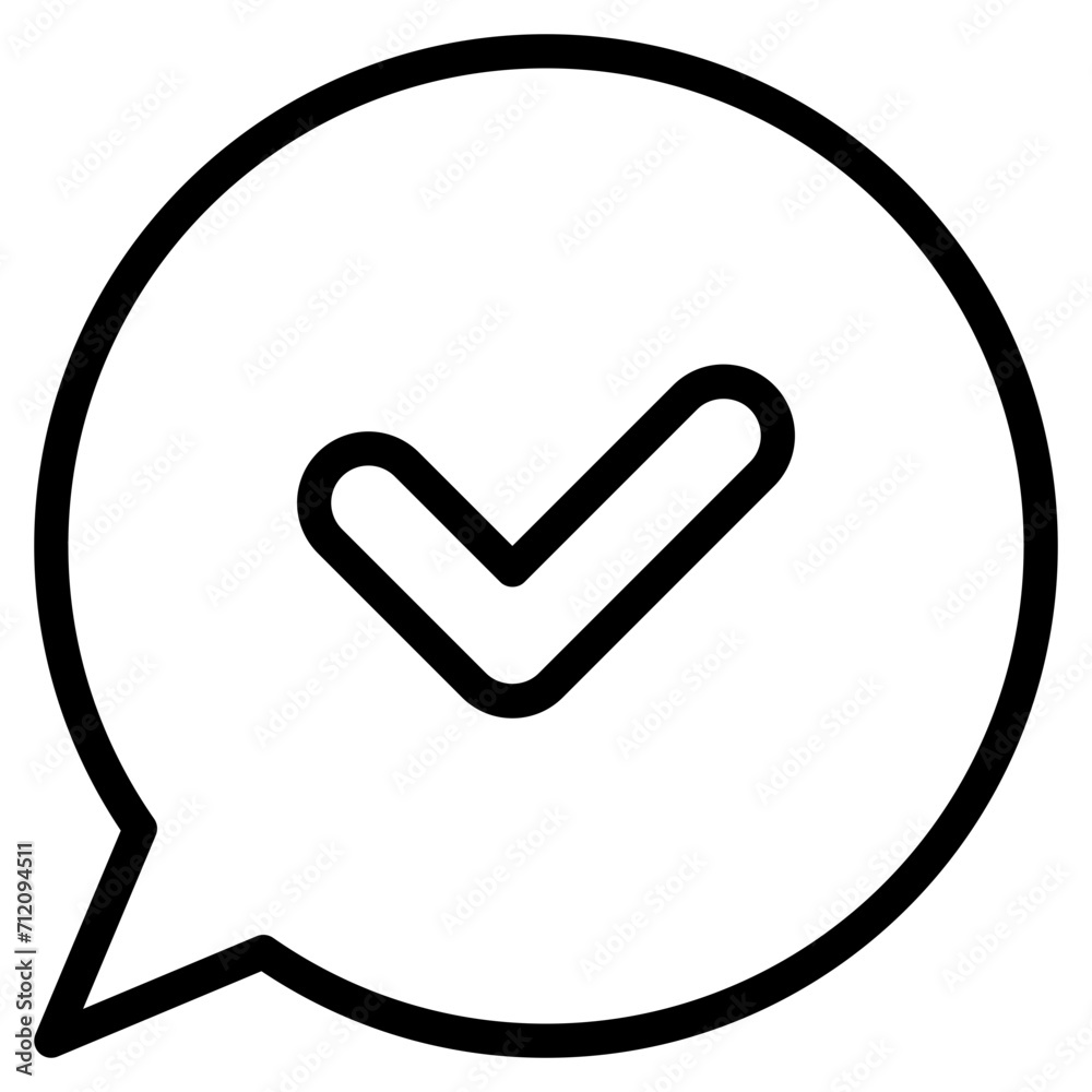 Approval and Rejection Speech Bubble icon Approval and Rejection Speech Bubble icon