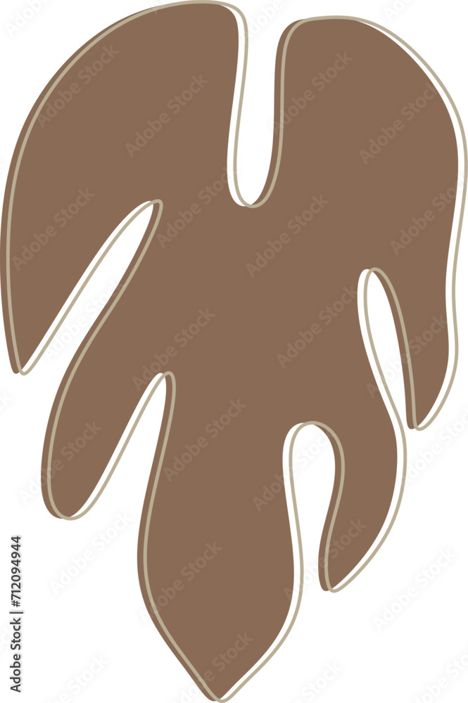 Abstract monstera leaf vector element Abstract monstera leaf vector element