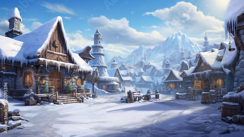 Frost Forge An industrial complex in a snow-covered business © BornHappy