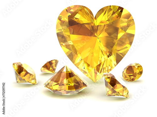 beautiful gem on white background (high resolution 3D image)