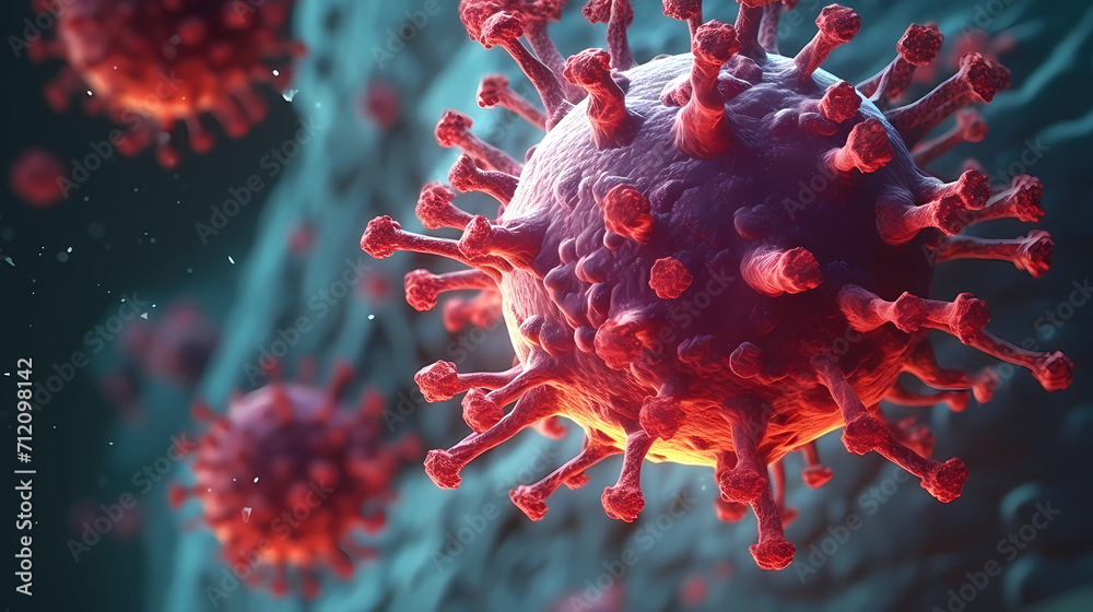 Cell background, virus cells, medical research background Cell background, virus cells, medical research background
