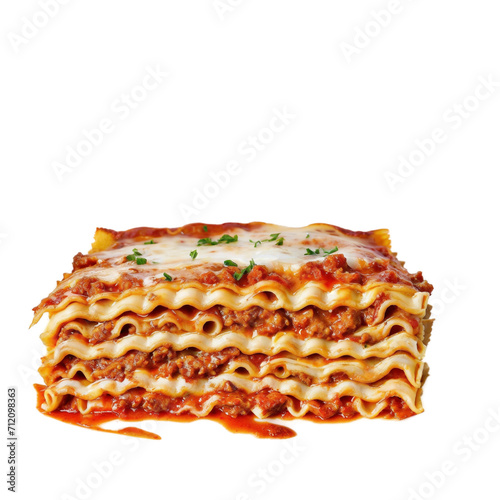 Lasagna Isolated on Transparent Background