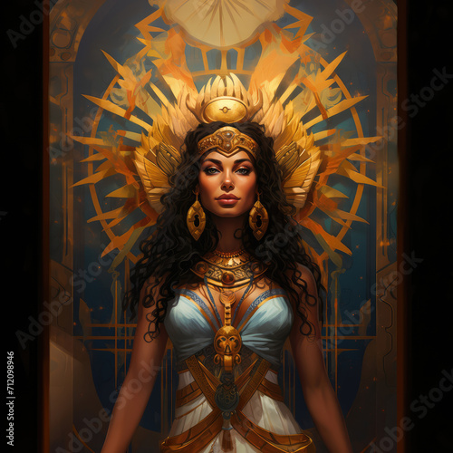 
Illustration of Hathor, goddess of love and joy photo