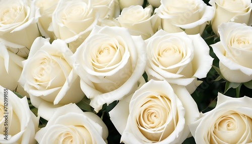 white and cream color roses bouquet macro background 