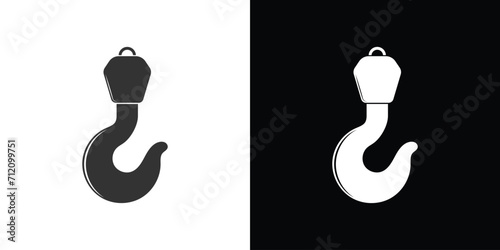 set of hooks on black and white 