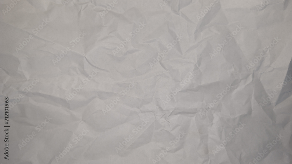 Paper texture big sheet of paper wrinkled crumpled with random creases background - obrazy, fototapety, plakaty 