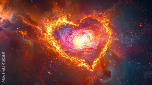 A galaxy that a heart shape love.