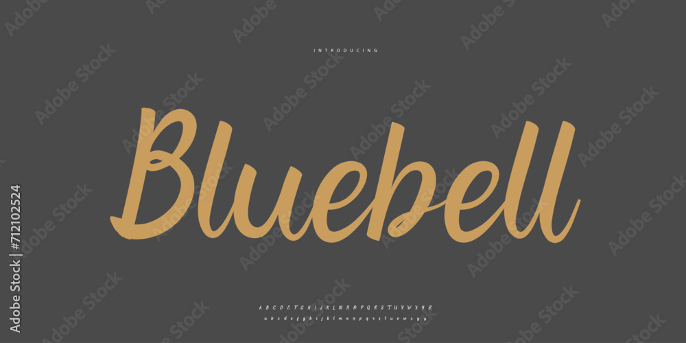 Abstract Fashion font alphabet. Minimal modern urban fonts for logo, brand etc. Typography Calligraphy typeface uppercase lowercase and number. vector illustration
