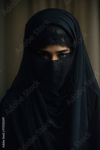 AI-Generated Photorealistic Muslim Girl with Burqa - Digital Artwork