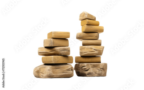 Showcase Your Bookshelf with Inukshuk-shaped Bookends on White or PNG Transparent Background