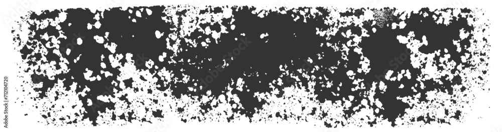 Hand drawn vector grungy spray sprinkle element. Distressed sponge stamp effect, splatter sprinkle texture. Isolated black grunge artistic overlay, stain element, transparent background grainy texture