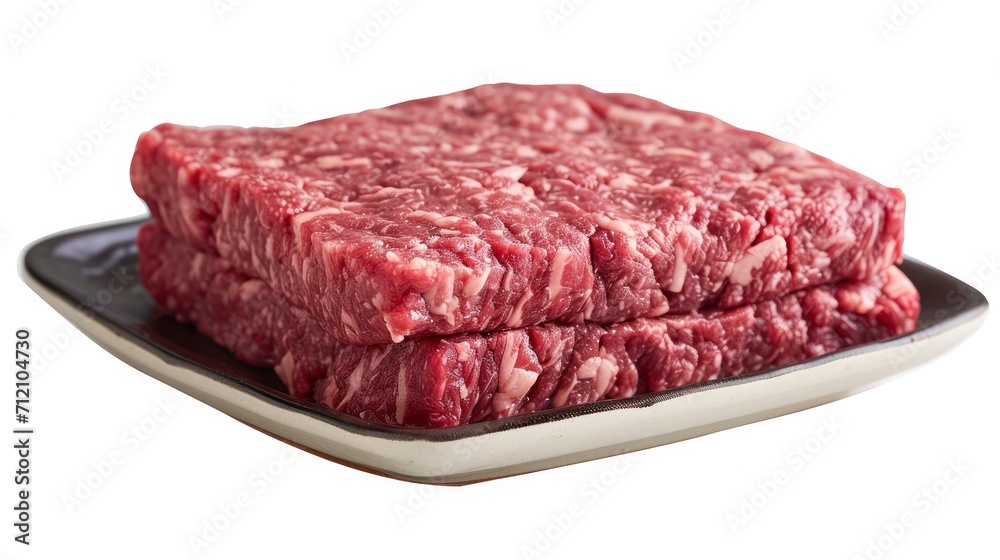 Wagyu Ground Beef Brisket Blend on a white background Wagyu Ground Beef Brisket Blend on a white background