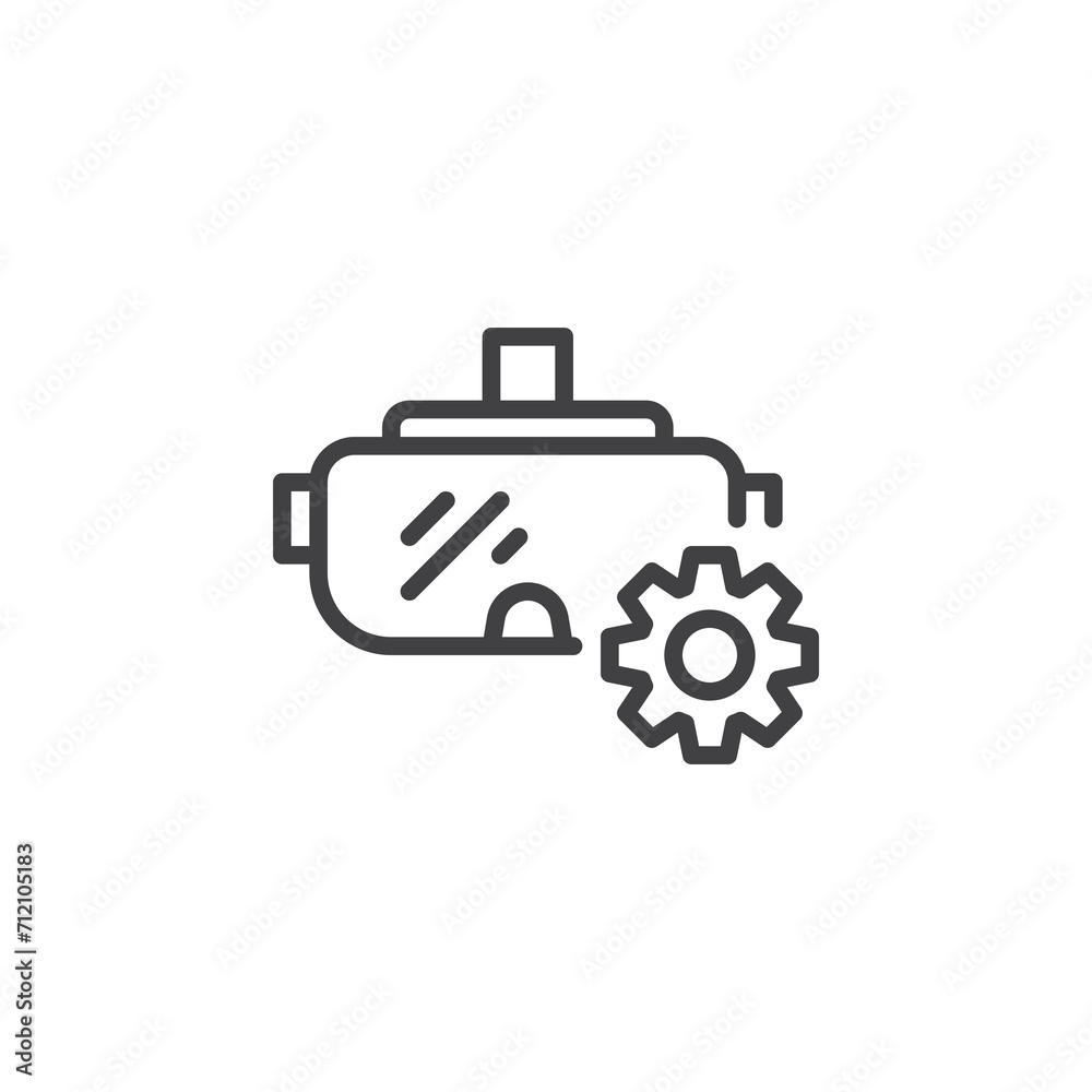 VR Engineering line icon VR Engineering line icon