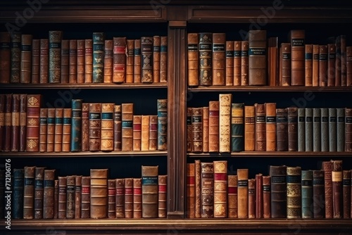 Background of books ancient books in library bookshop with bookshelves and literary publications scholarly bookstore promoting bookish culture and Bookc