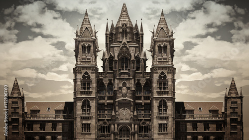 Gothic Style Hospital Tower A gothic style depiction