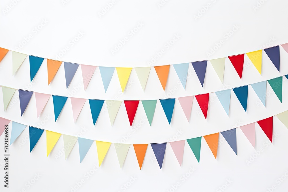 Decorative paper flags for white background Decorative paper flags for white background