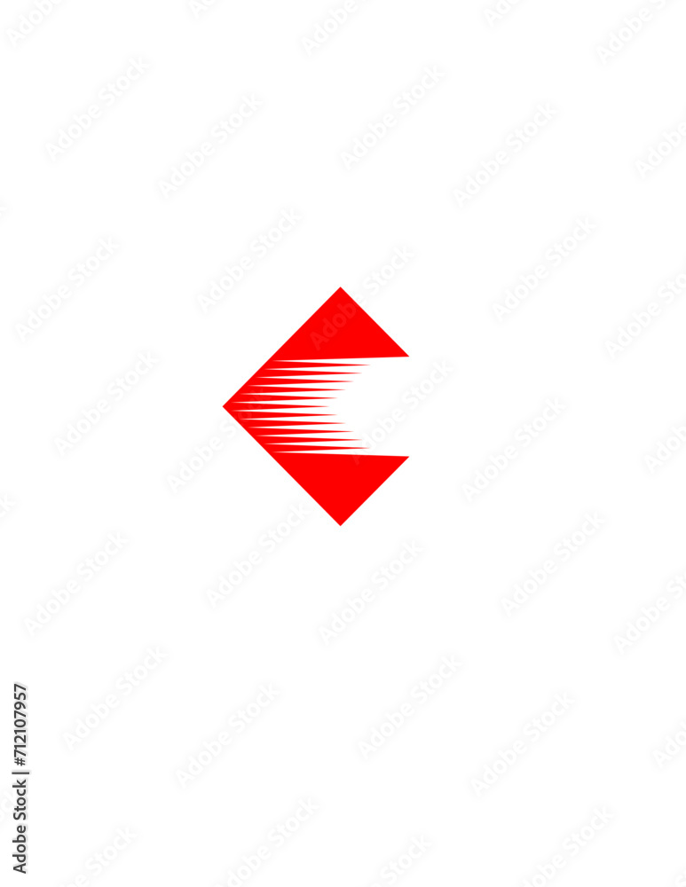 red arrow on white background