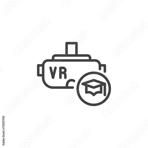 VR Training line icon