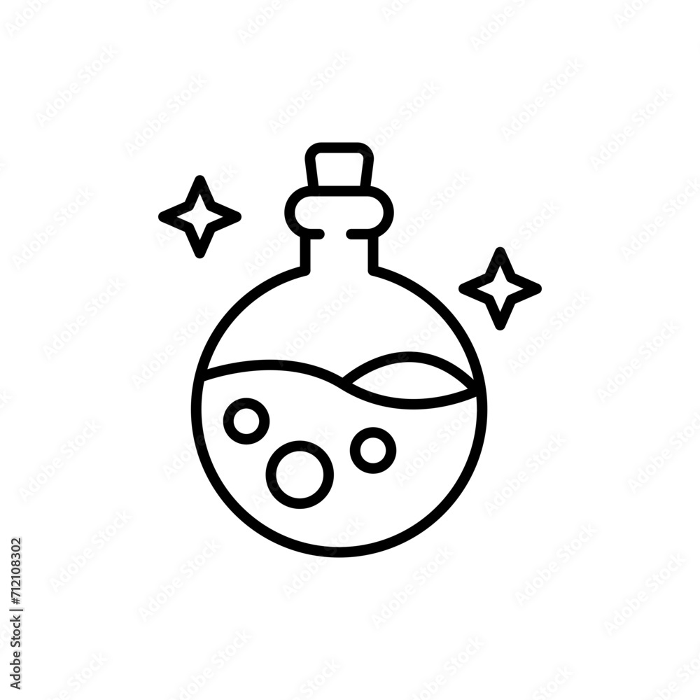 Magic potion outline icons, minimalist vector illustration ,simple transparent graphic element .Isolated on white background Magic potion outline icons, minimalist vector illustration ,simple transparent graphic element .Isolated on white background