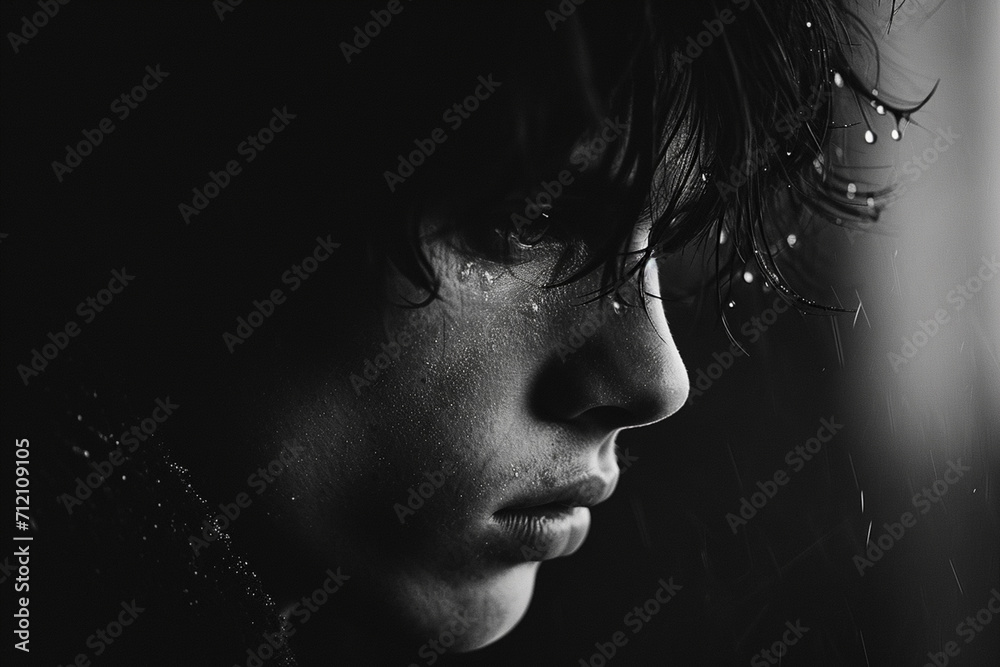 A monochromatic piece exploring the depths of sadness and depression. A monochromatic piece exploring the depths of sadness and depression.