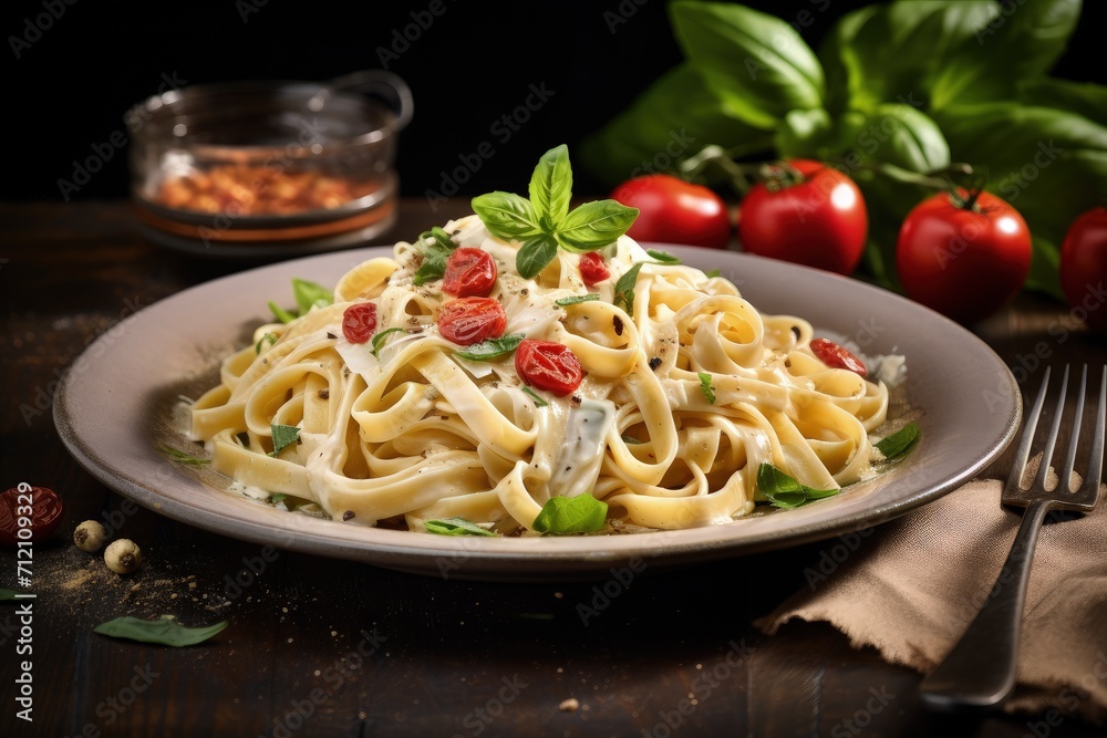 Italian cuisine s fettuccine pasta