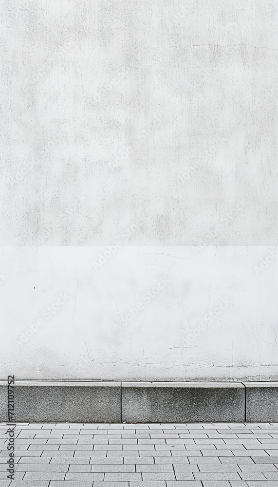 Fototapeta premium Textured Urban Wall with Pavement Background