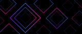 Abstract business presentation design with Blue and Pink geometric square lines. Gradient with Colorful rotated lines. luxury gradient geometric random chaotic lines with many squares.
