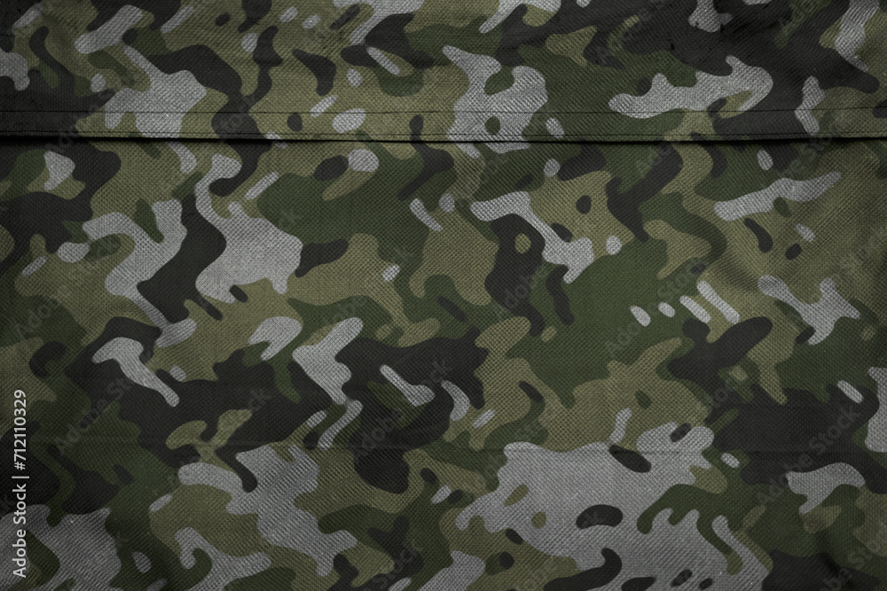 Fototapeta premium kaki and grey camouflage tarp mesh texture 